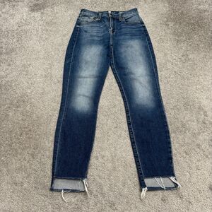 7 For All Mankind The High Waist Ankle Gwenevere Skinny Denim Jeans Womens 26